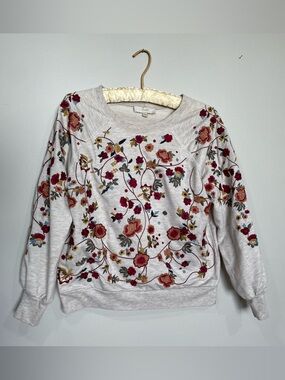 Embroidered sweater | sweatshirt | crew neck